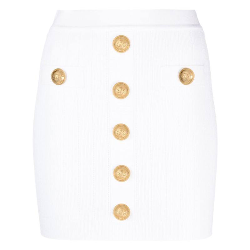 Balmain Ribbed-knit Mini Skirt