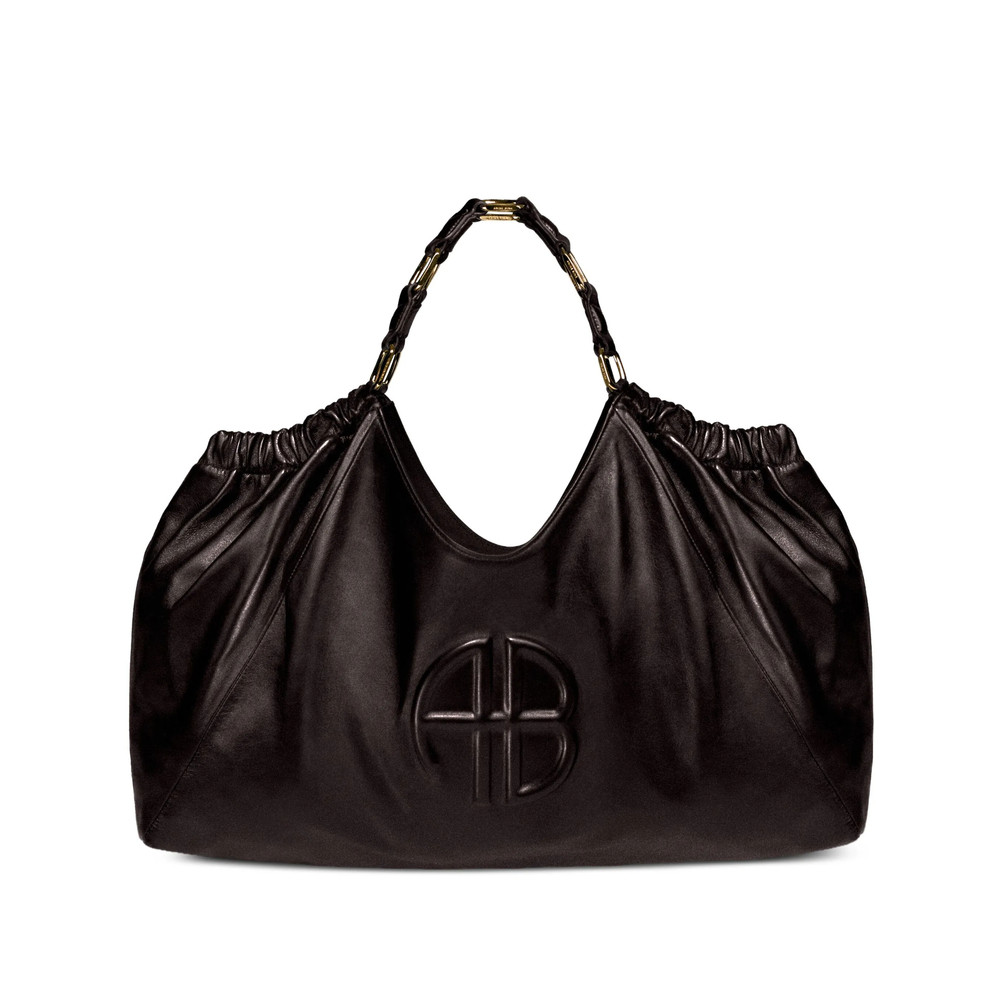 Anine Bing Medium Kate Embossed-logo Drawstring Tote Bag