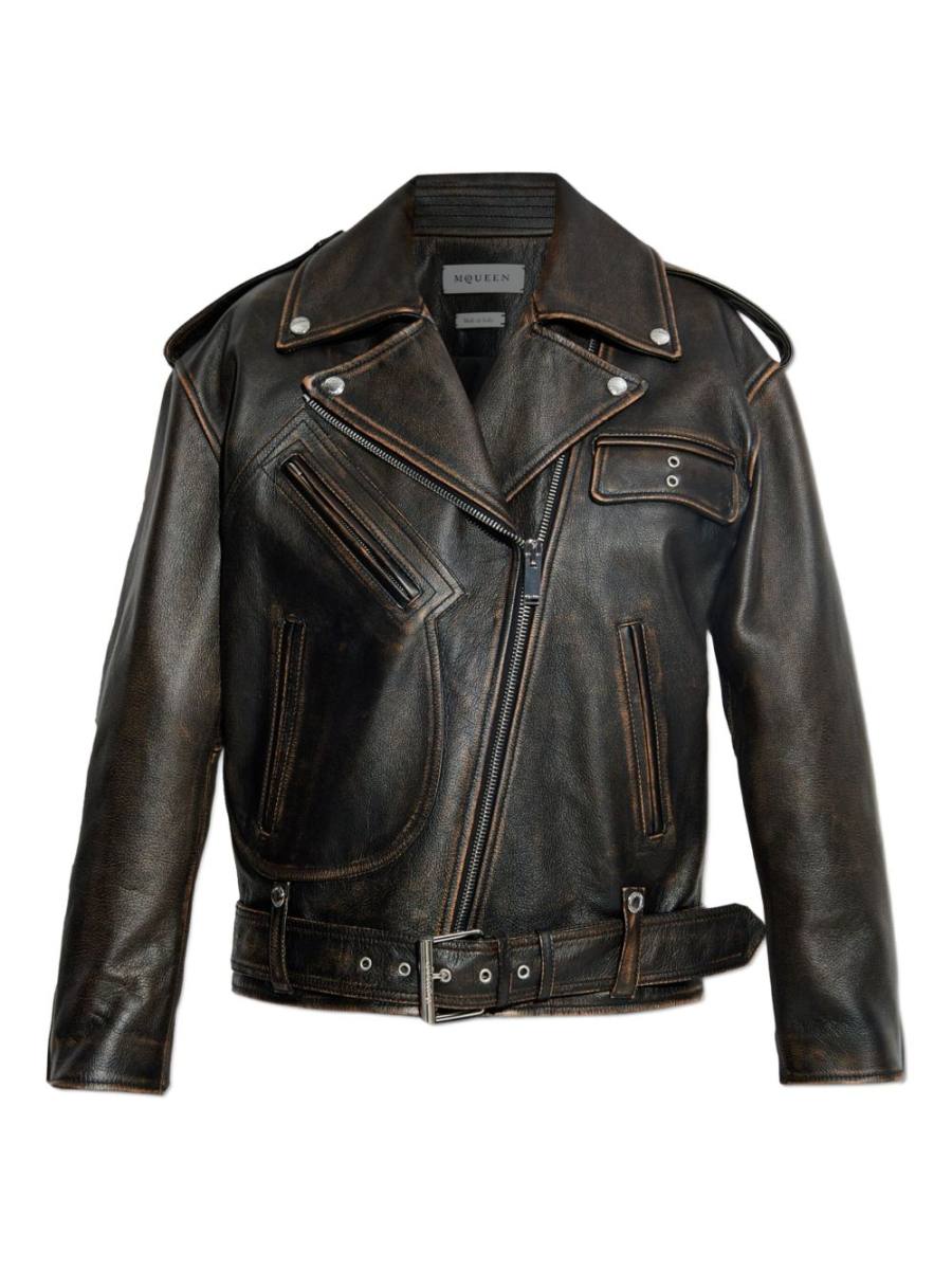 leather biker jacket