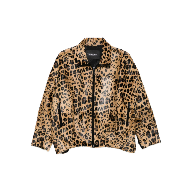 Simonetta Ravizza Leopard Print Zip-front Jacket