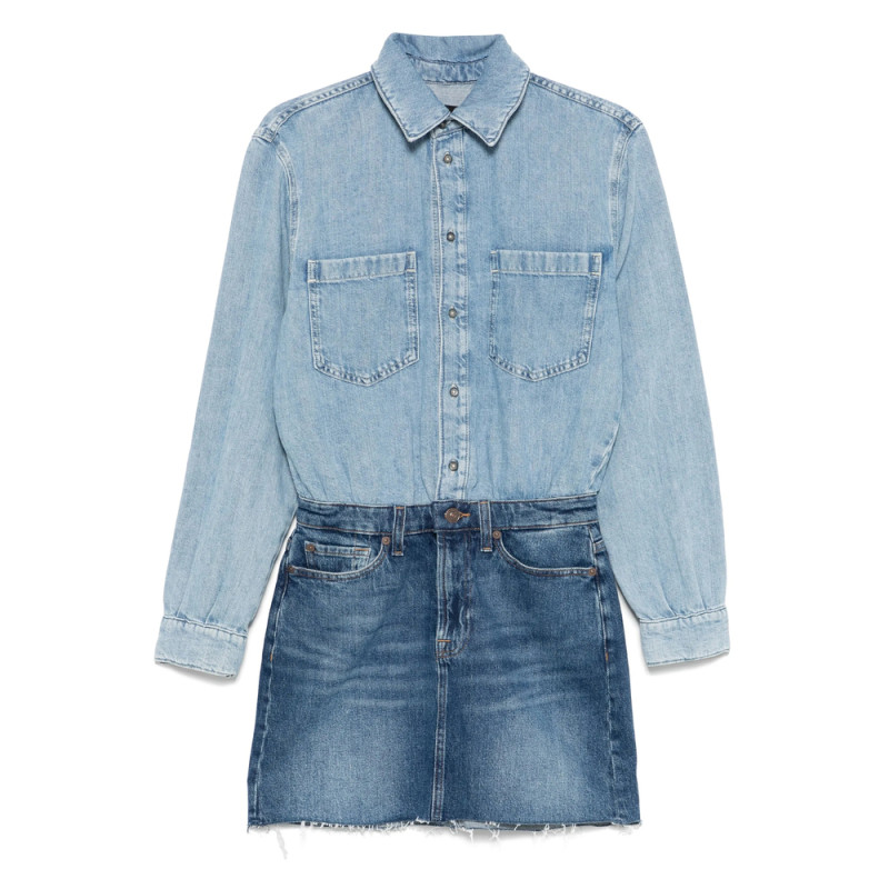 7 For All Mankind Denim Mini Skirt