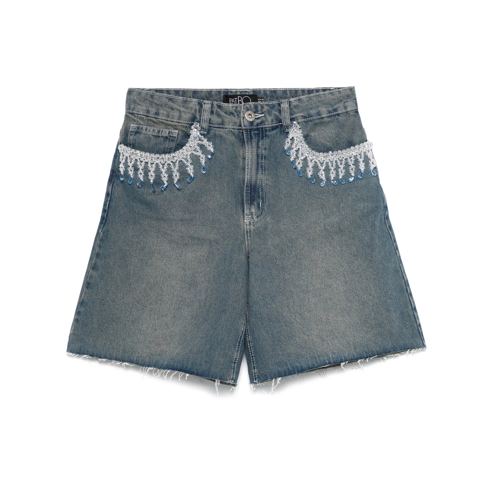Patbo Bead-detail Denim Shorts