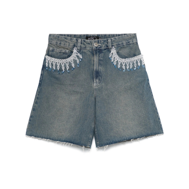 Patbo Bead-detail Denim Shorts