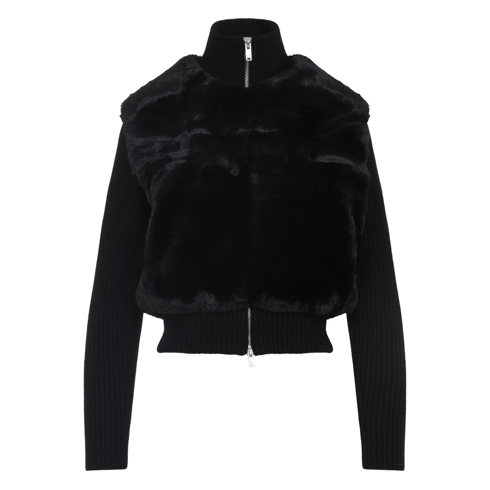 Moose Knuckles High-neck Ribbed Jacket