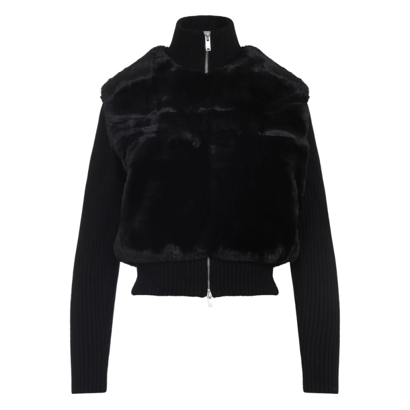 Moose Knuckles High-neck Ribbed Jacket