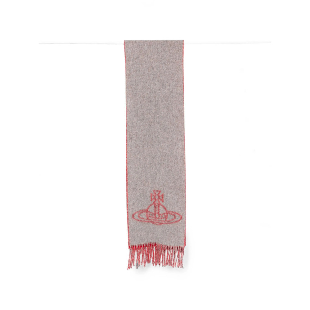Vivienne Westwood Orb-intarsia Fringed Scarf