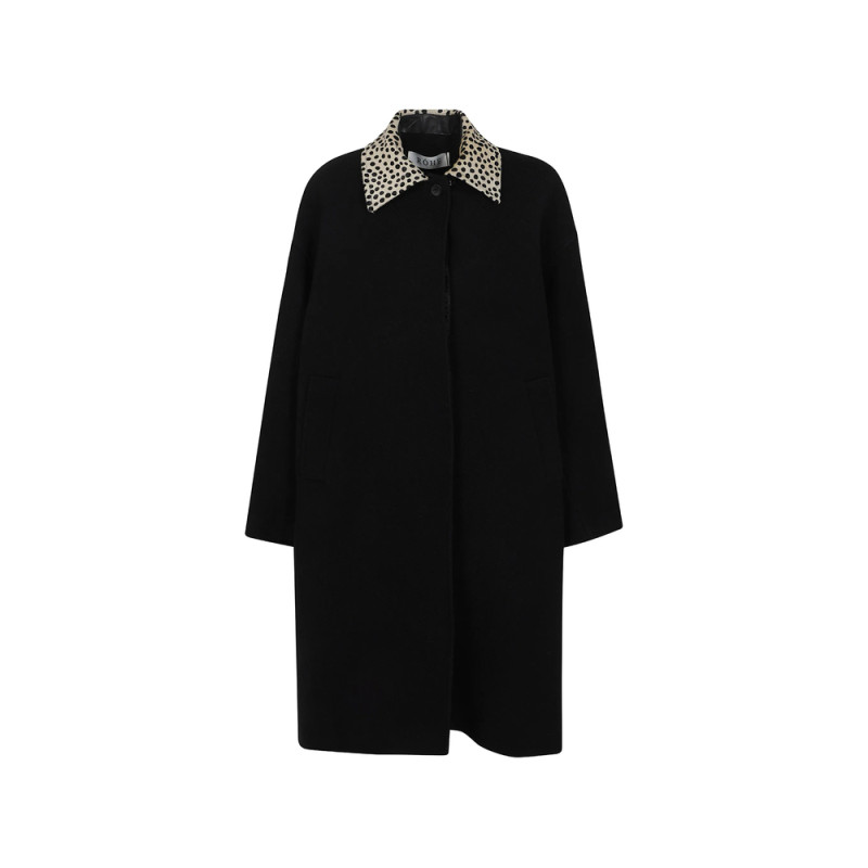Rohe Cheetah Collar Oversized Coat