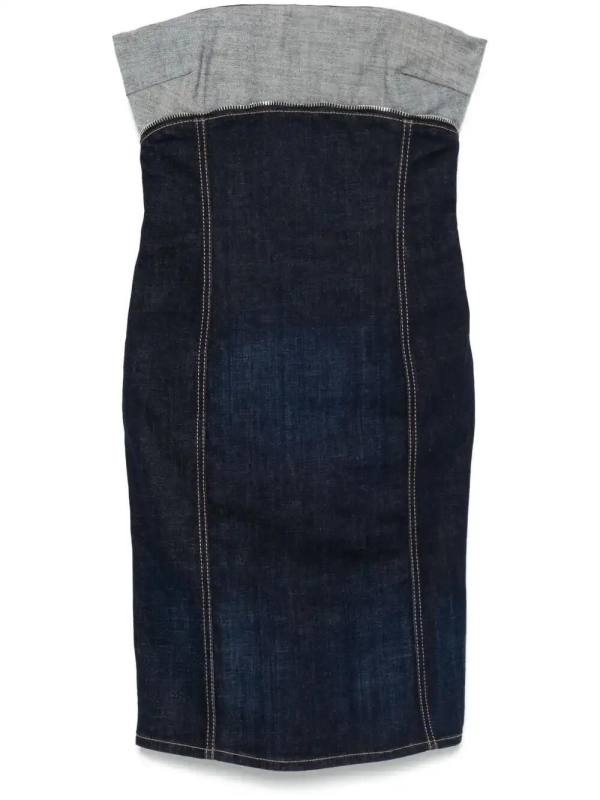 upside denim mini dress