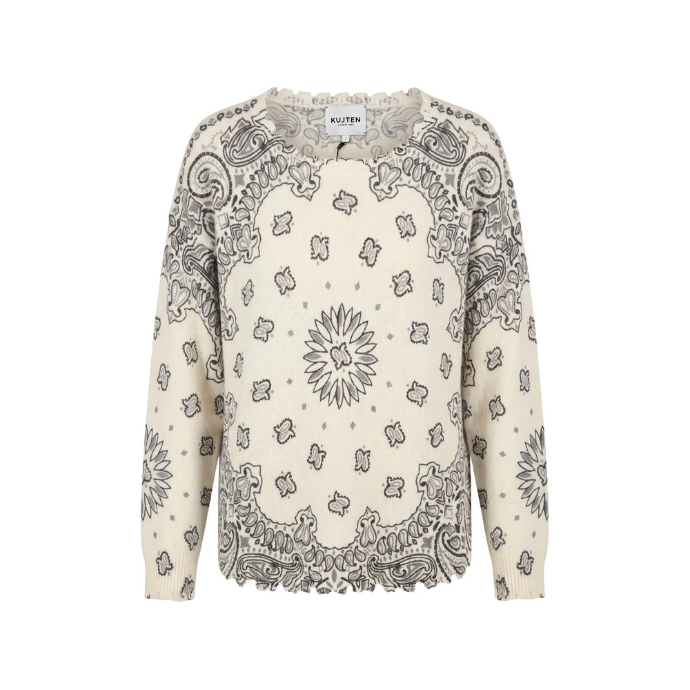 Kujten Paisley-print Distressed-effect Sweater