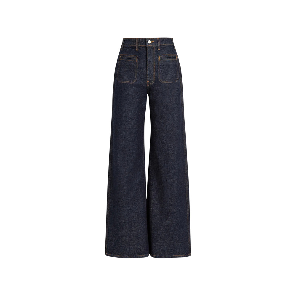 Khaite Delmonico Patch Pocket Wide-leg Jeans