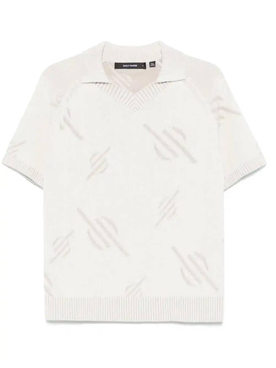 monogram-intarsia top