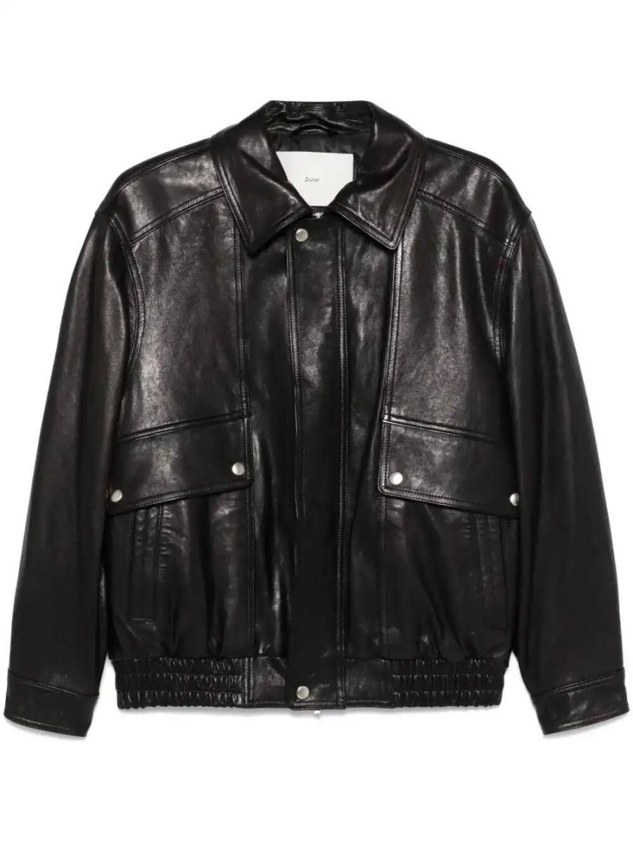 leather bomber jacket