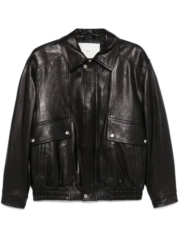 leather bomber jacket