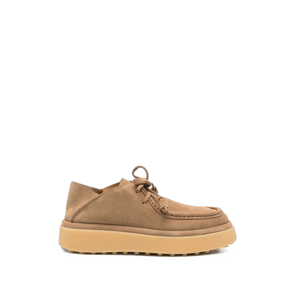 Tod's Suede Platform Lace-up Shoes