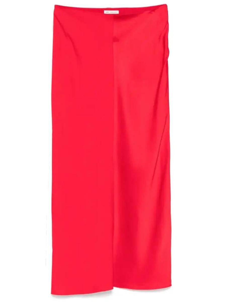 satin midi skirt
