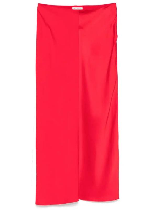 satin midi skirt