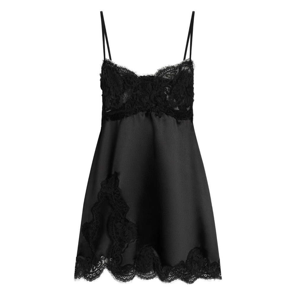 Dolce & Gabbana Lace-trimmed Slip Mini Dress