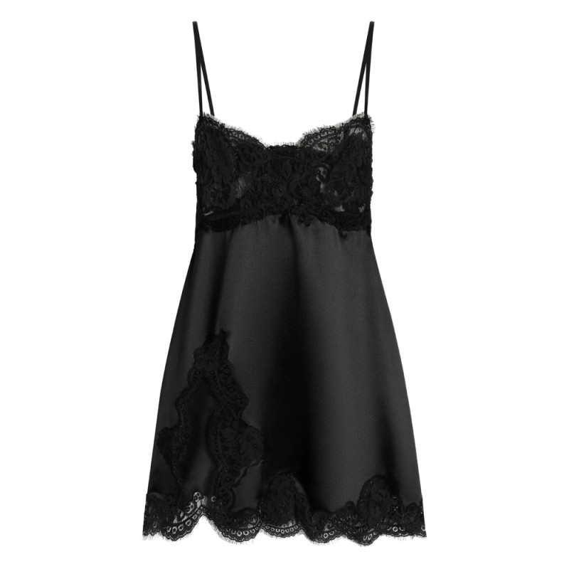 Dolce & Gabbana Lace-trimmed Slip Mini Dress