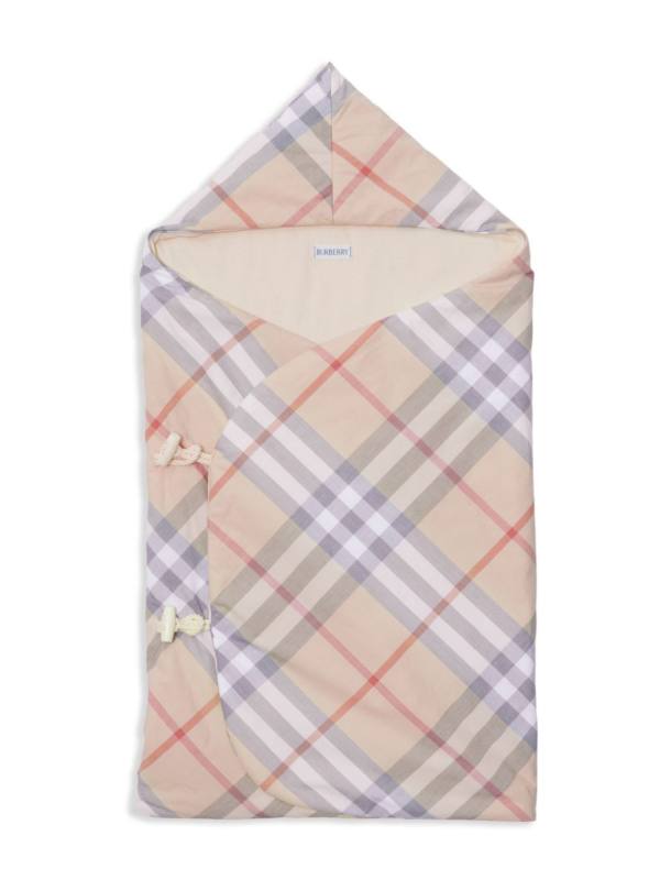 Check-print cotton sleeping bag