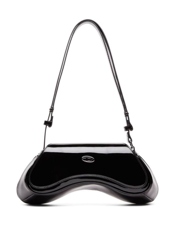 Play glossy shoulder bag