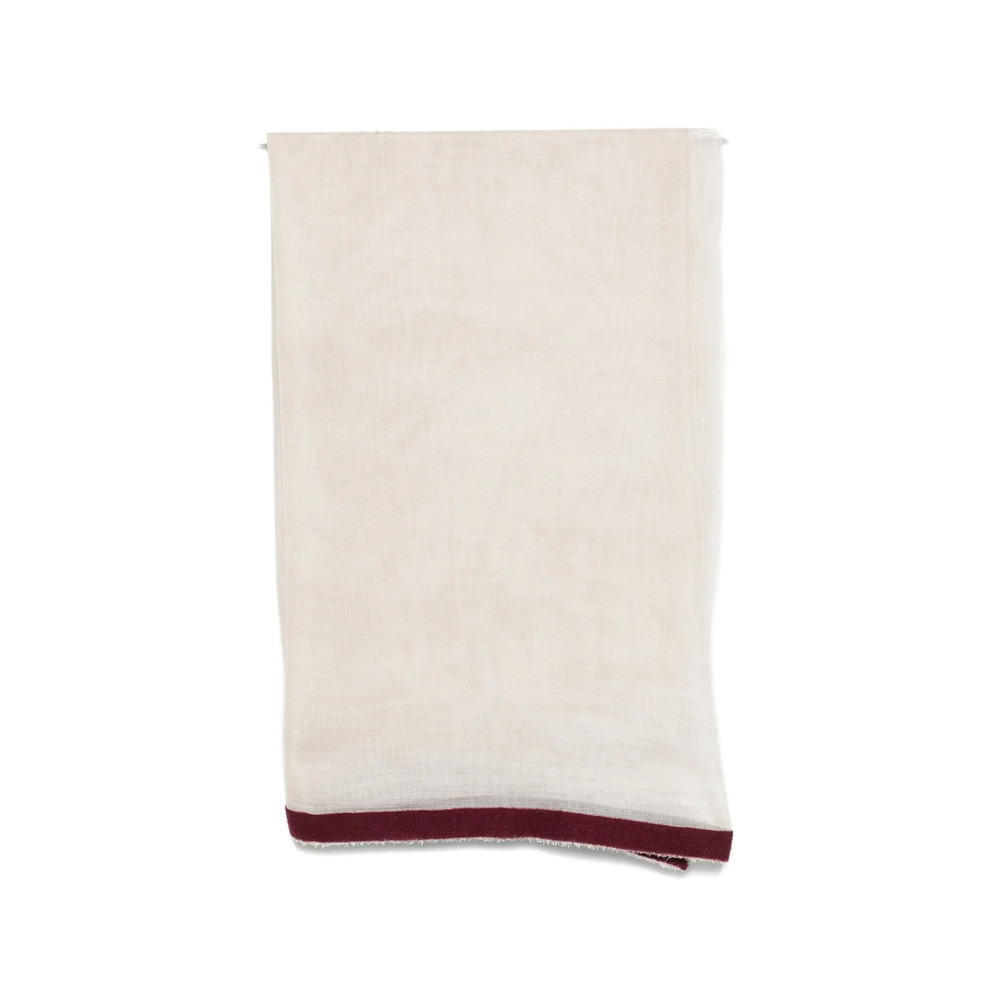 Faliero Sarti Contrast-border Frayed Scarf