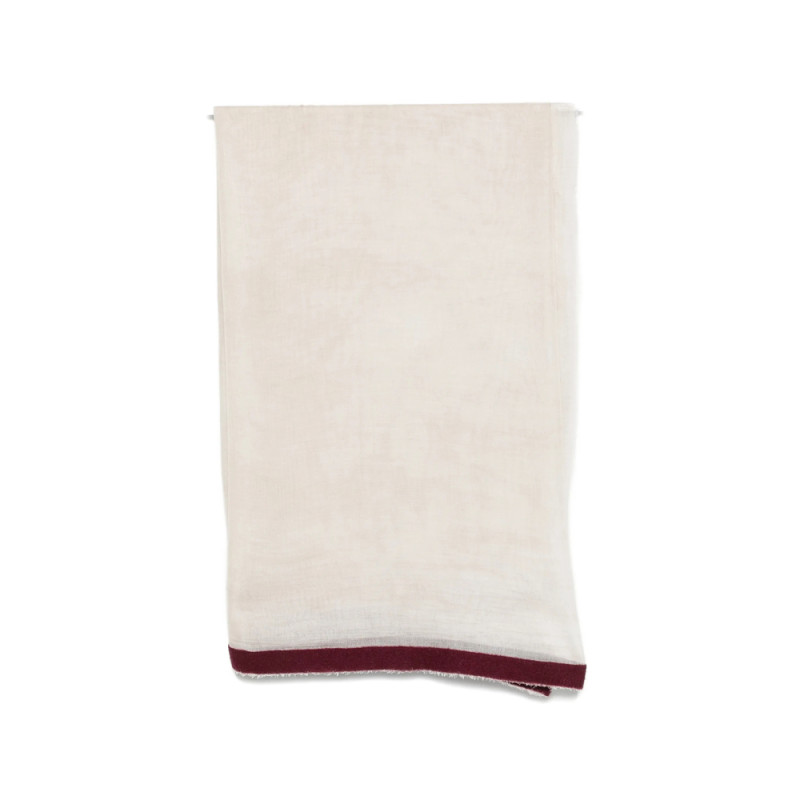 Faliero Sarti Contrast-border Frayed Scarf