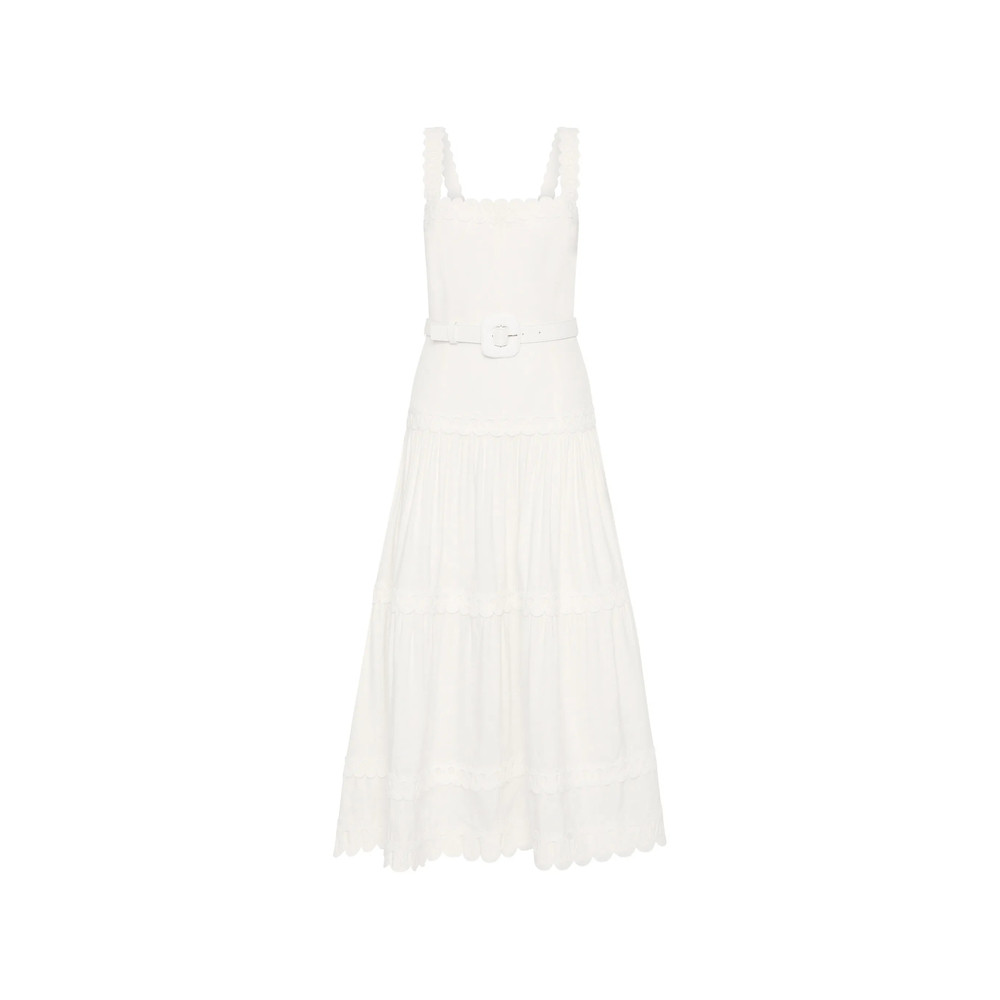 Rebecca Vallance Kahlia Scalloped Midi Dress