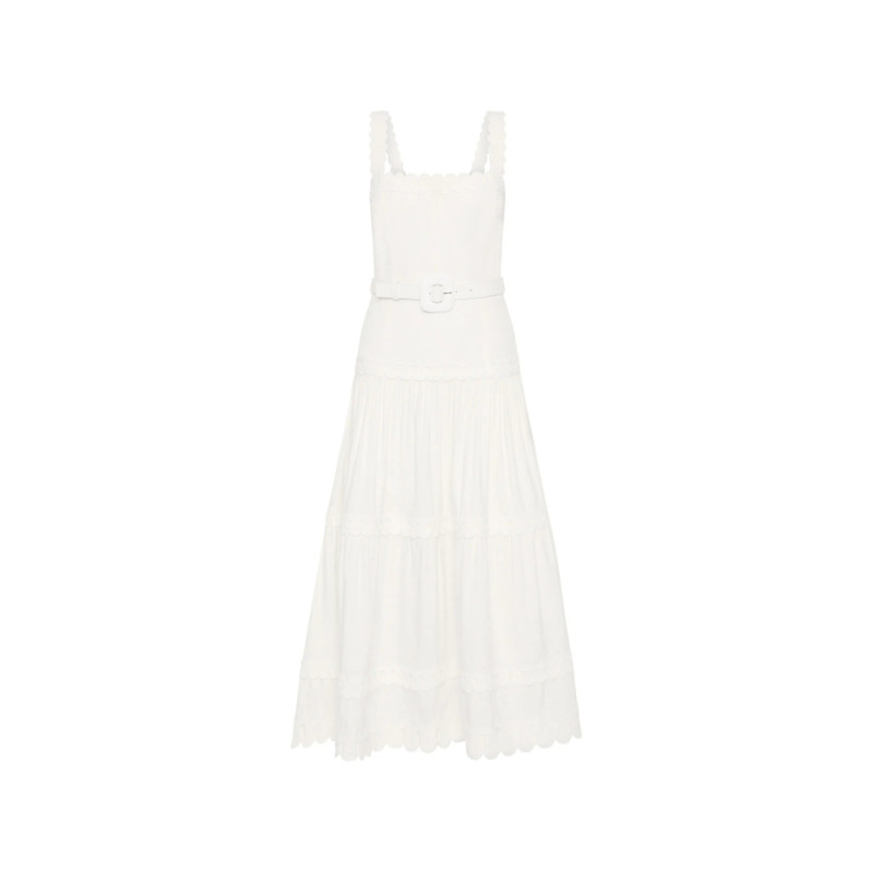 Rebecca Vallance Kahlia Scalloped Midi Dress