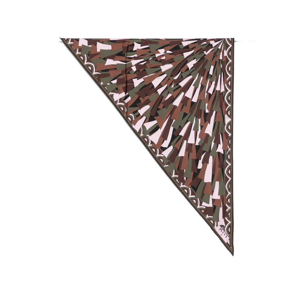 Pucci Baiadera-print Silk Triangle Scarf