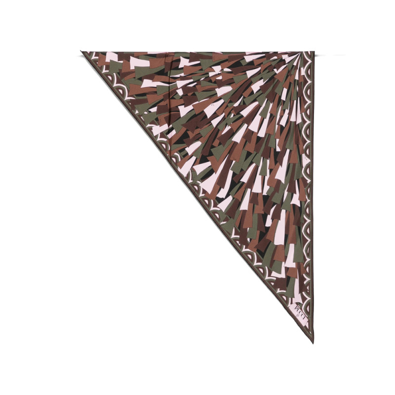 Pucci Baiadera-print Silk Triangle Scarf