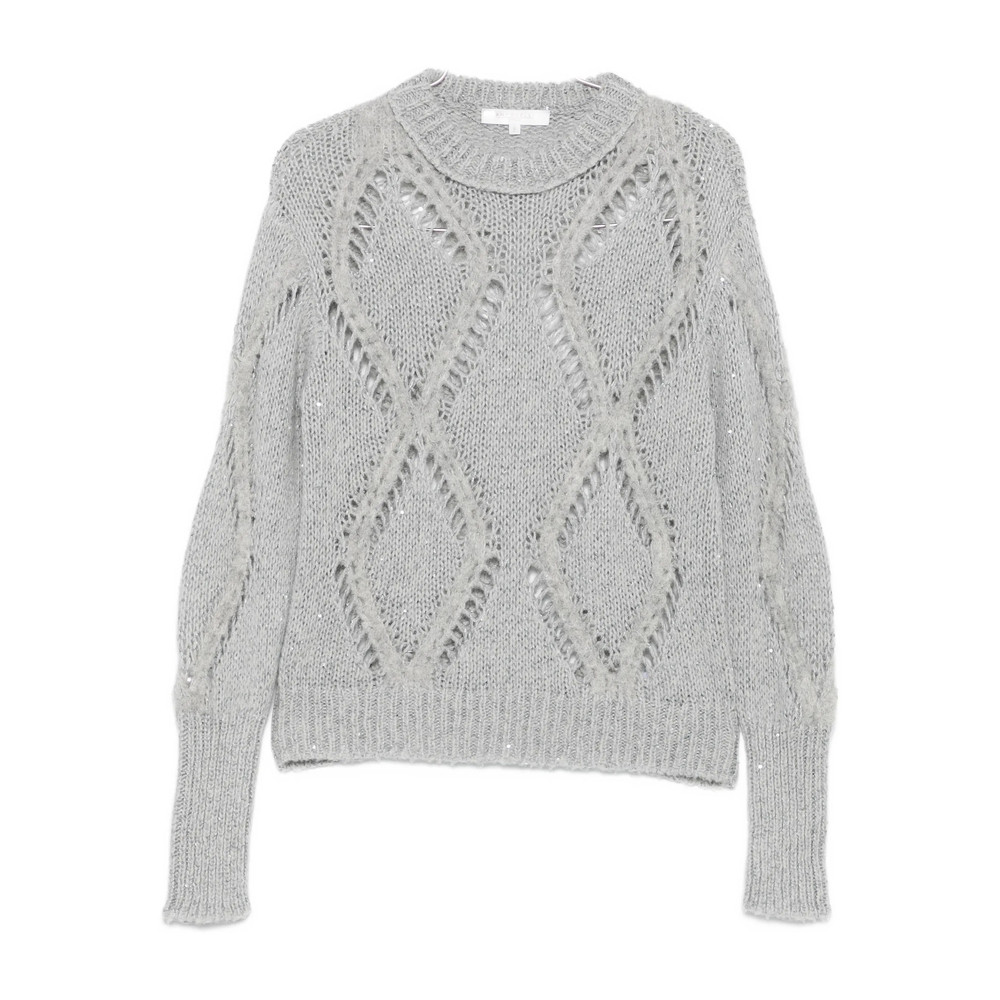 Antonelli Sequin-embellished Diamond-pattern Sweater