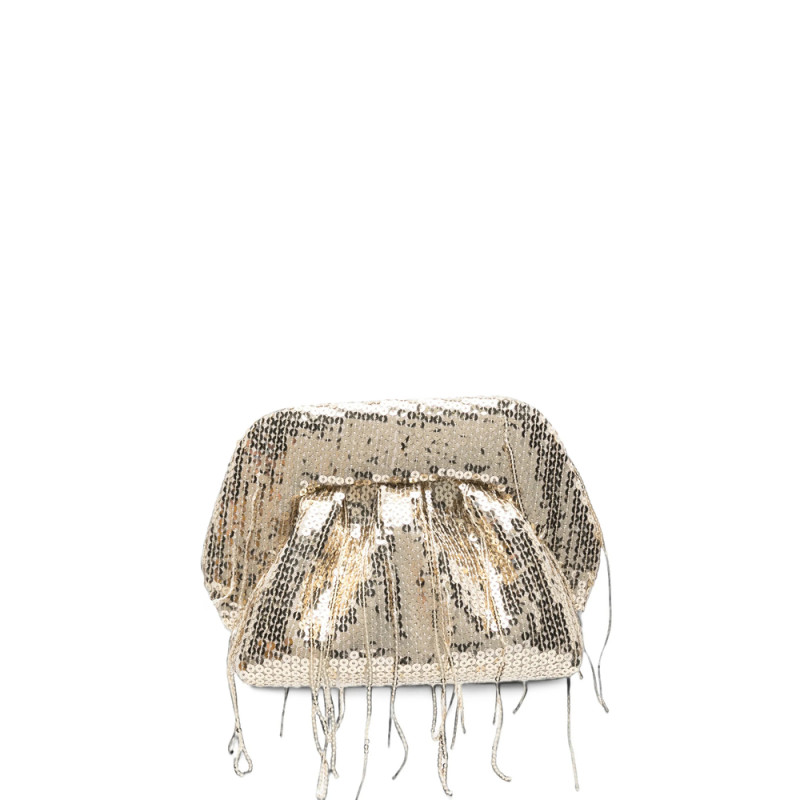 Themoirè Small Bios Sequin-embellished Fringed Clutch Bag