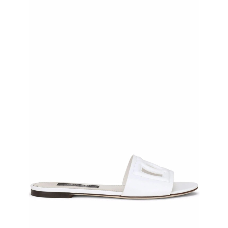 Dolce & Gabbana DG Logo Leather Sandals