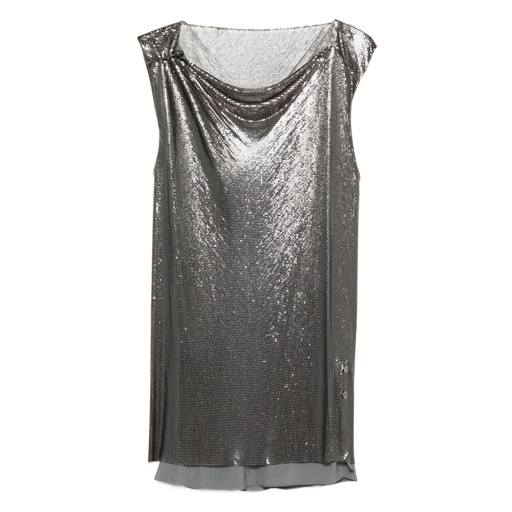 Versace Chainmail Cowl-neck Dress