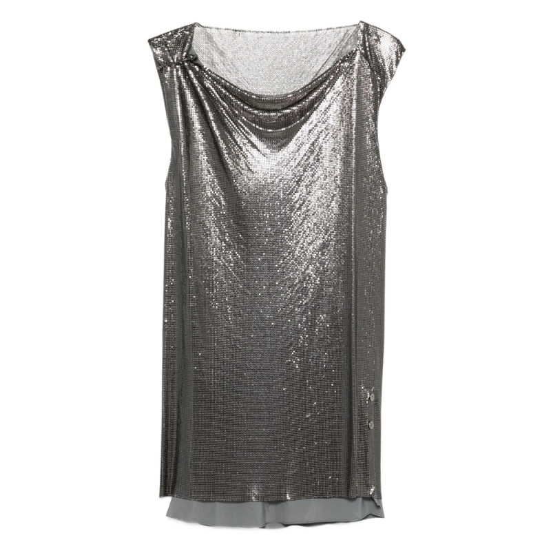 Versace Chainmail Cowl-neck Dress