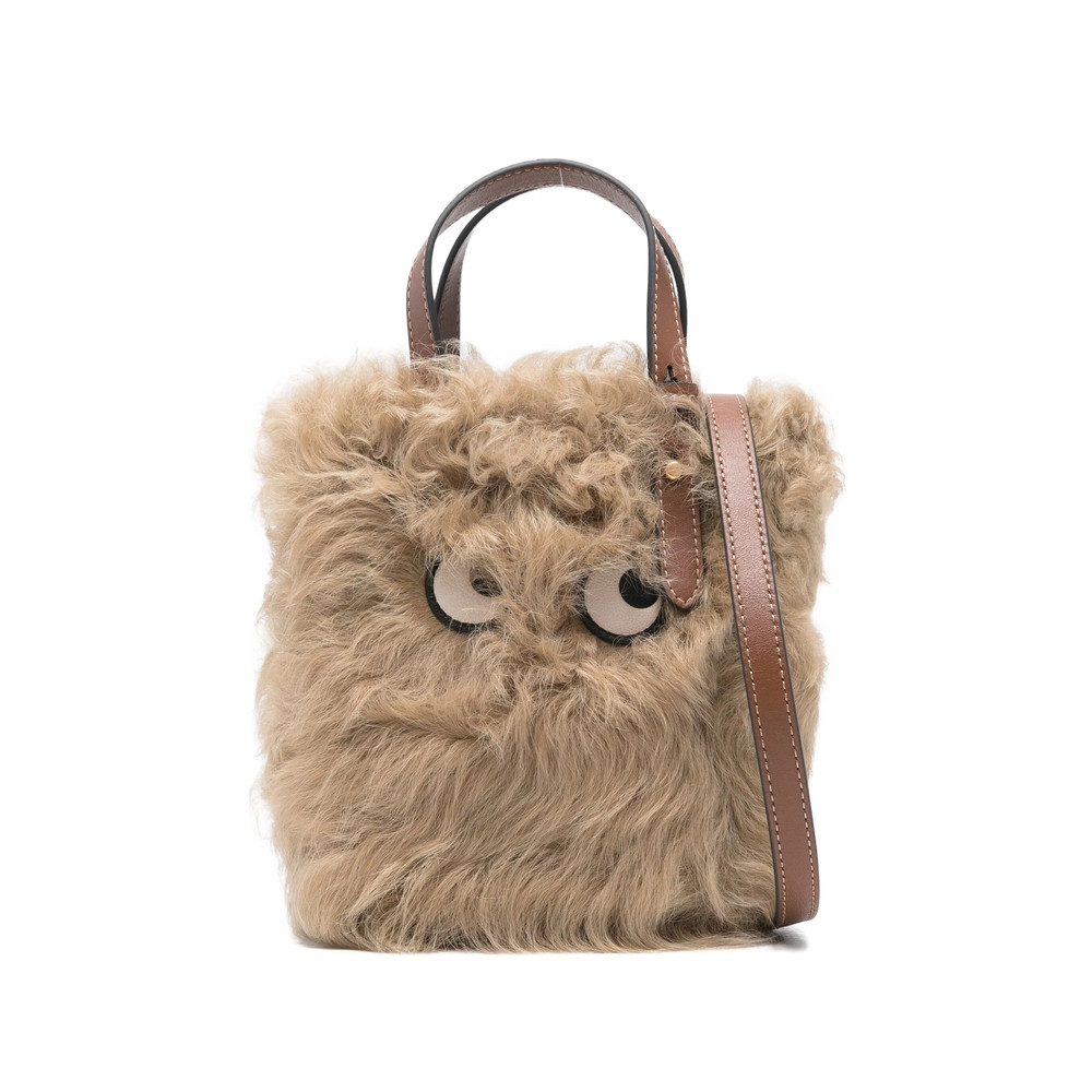 Anya Hindmarch Eye-detail Shearling Tote Bag