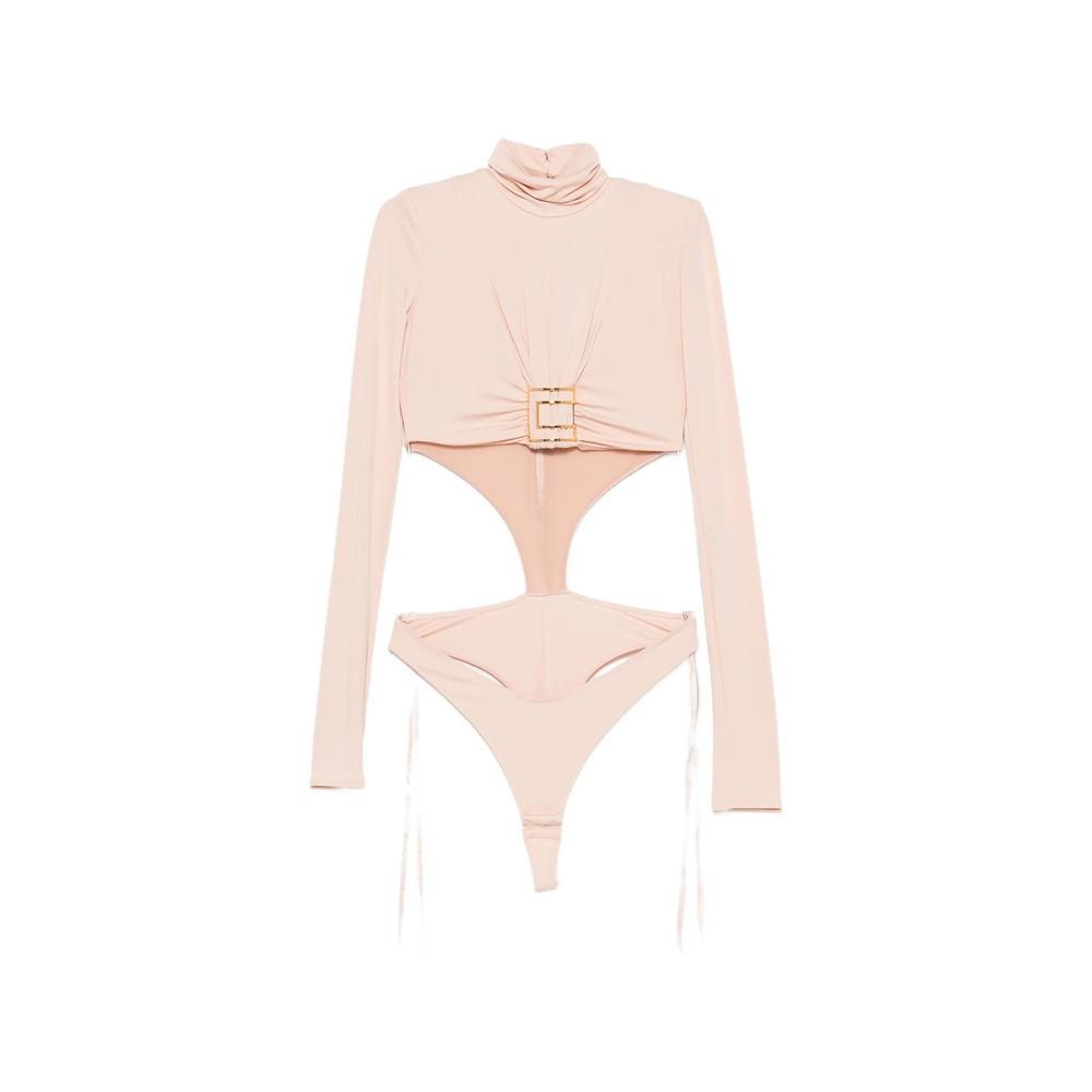Elisabetta Franchi Cut-out Logo-plaque Bodysuit