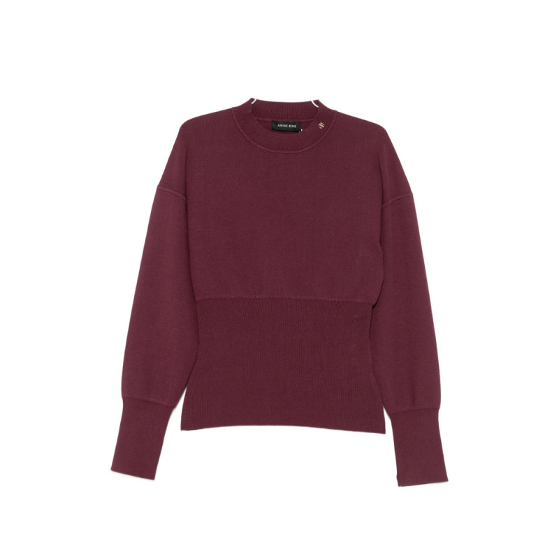 Anine Bing Panelled Mock-neck Sweater