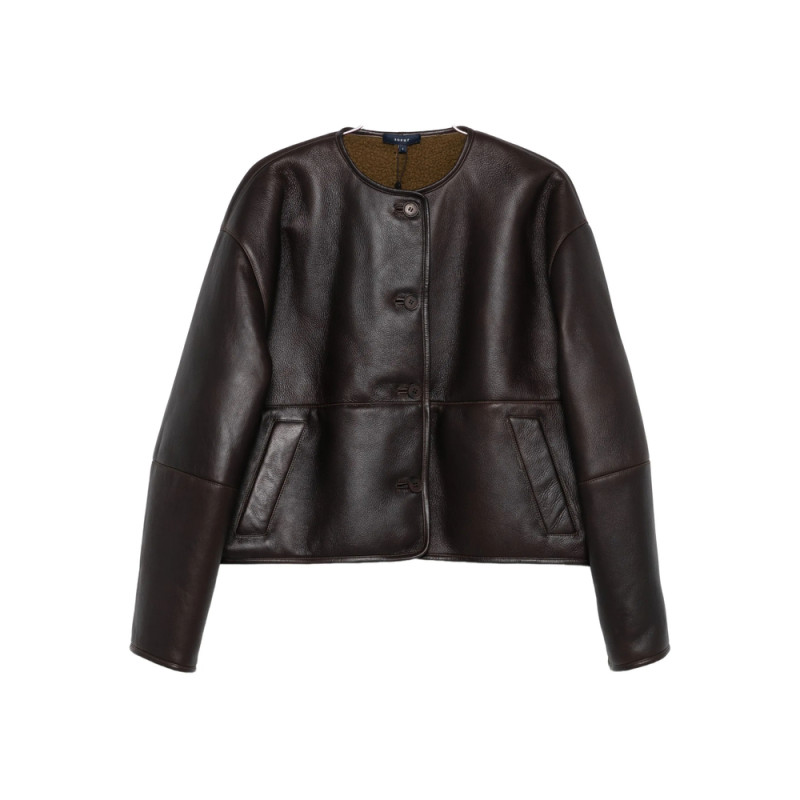 Soeur Buttoned Leather Jacket