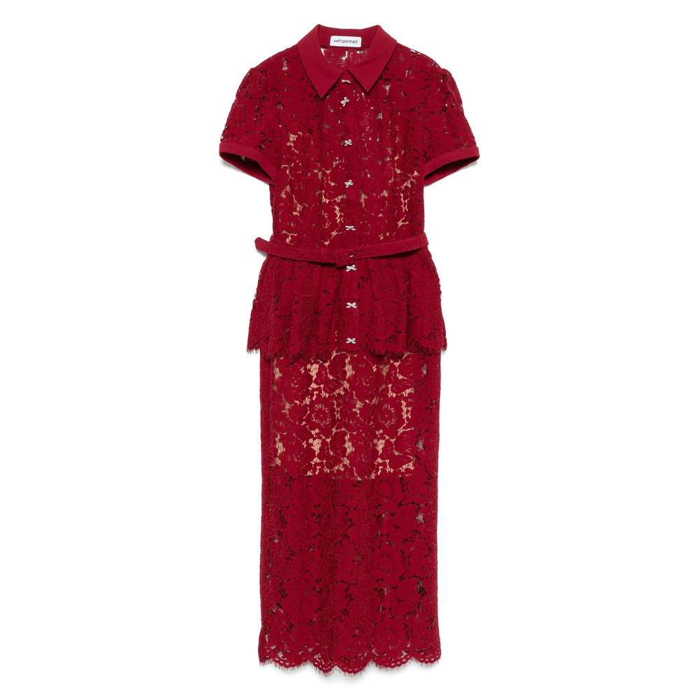 Self Portrait Lace Peplum Dress