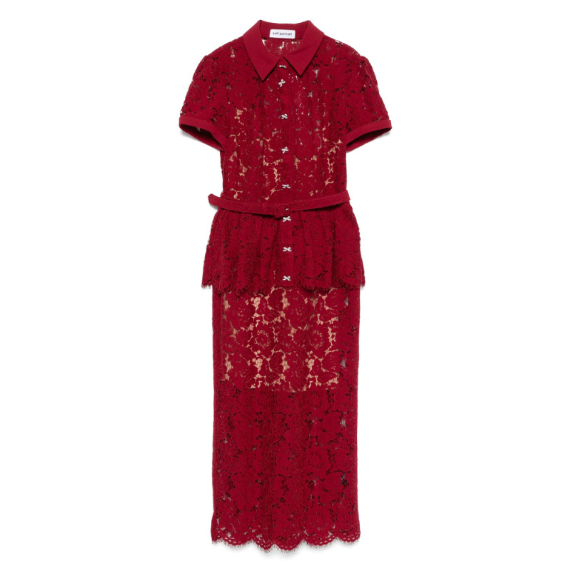Self Portrait Lace Peplum Dress