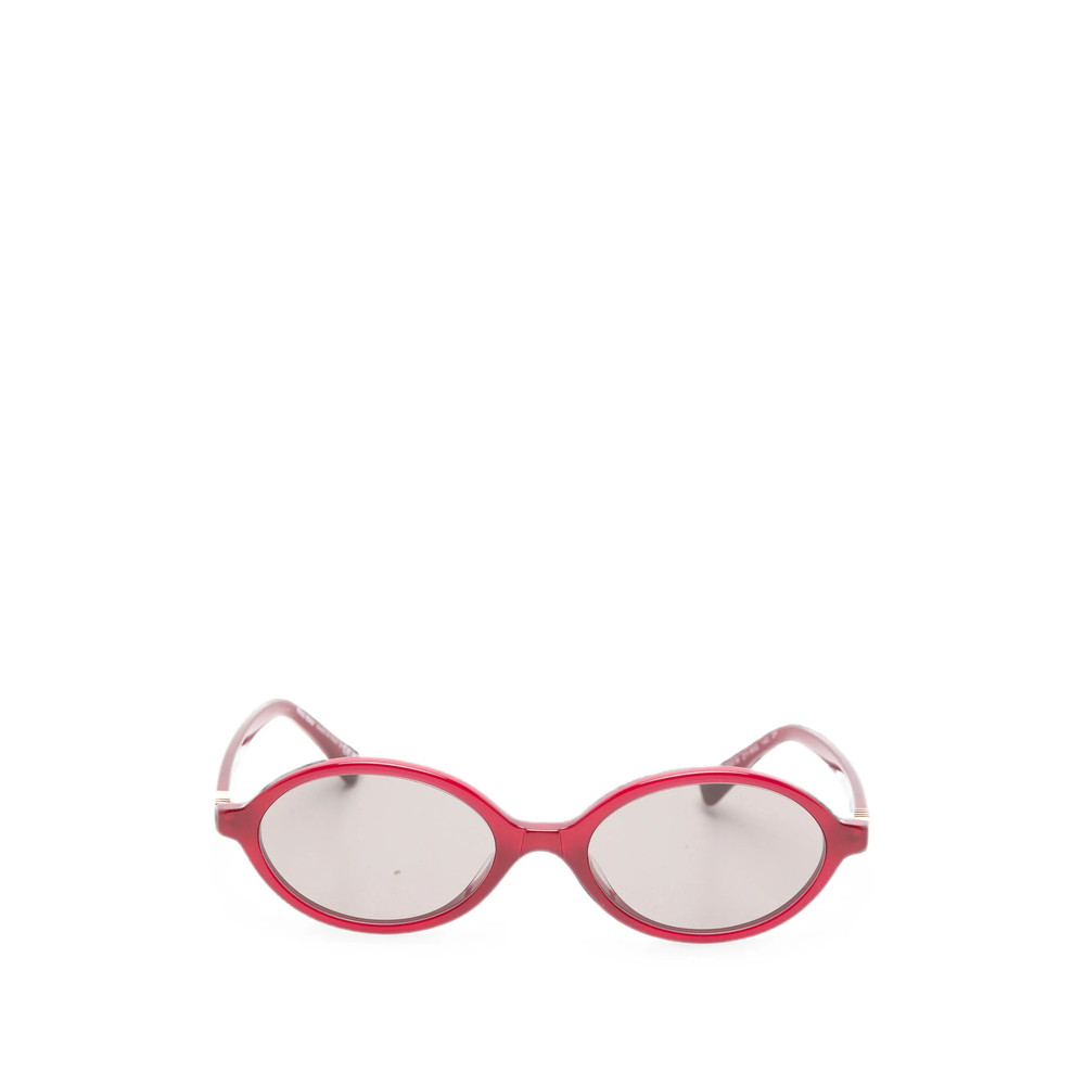 Miu Miu Logo-plaque Oval-frame Sunglasses