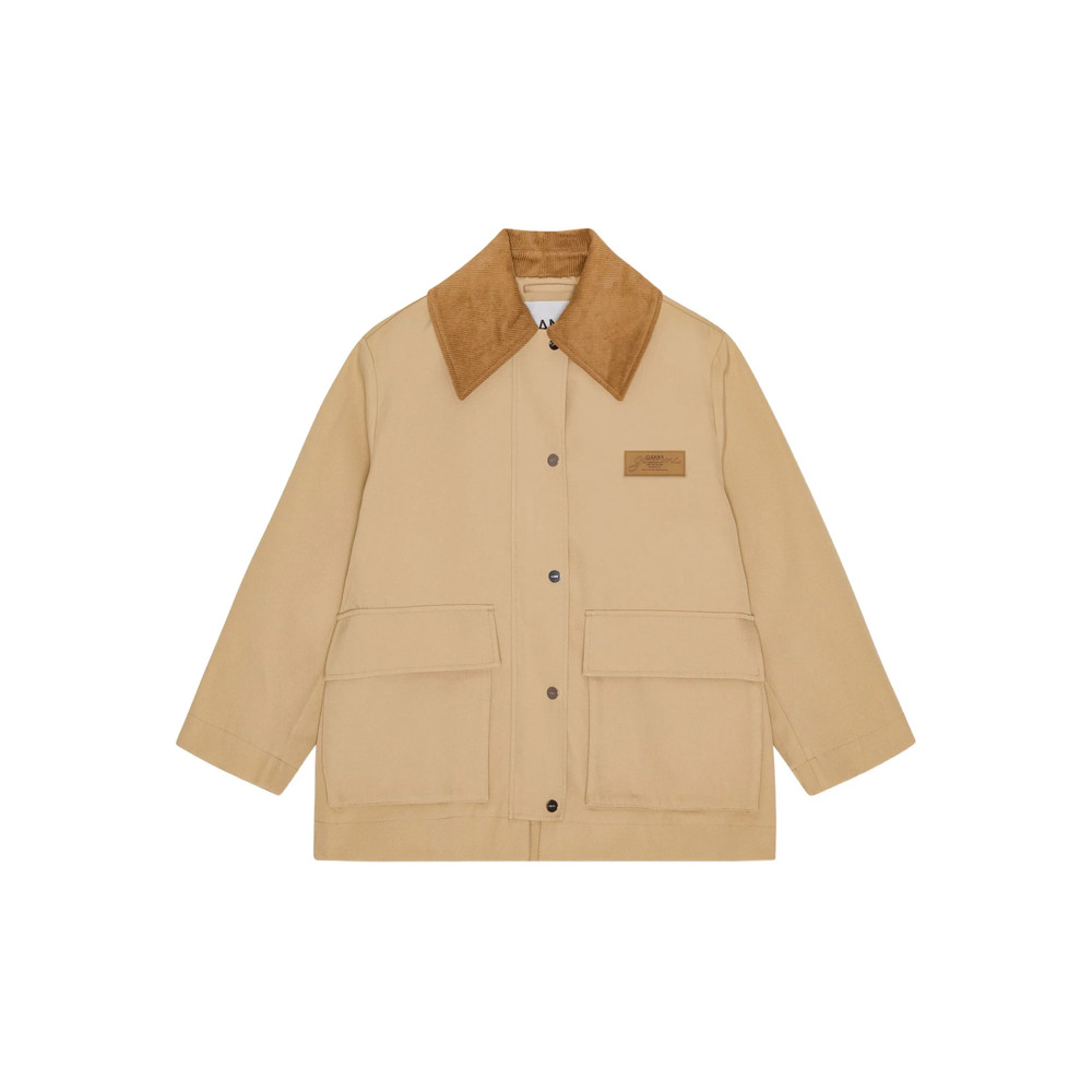 Ganni Corduroy-collar Utility Jacket