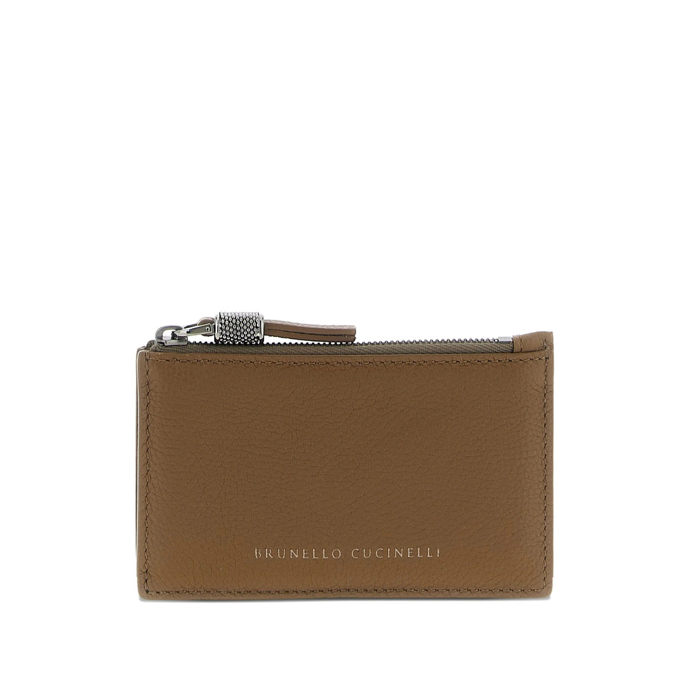 Brunello Cucinelli Embossed-logo Zipper Card Holder