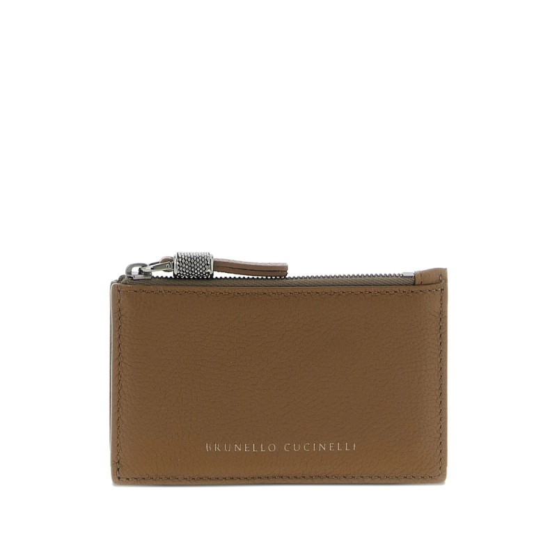 Brunello Cucinelli Embossed-logo Zipper Card Holder