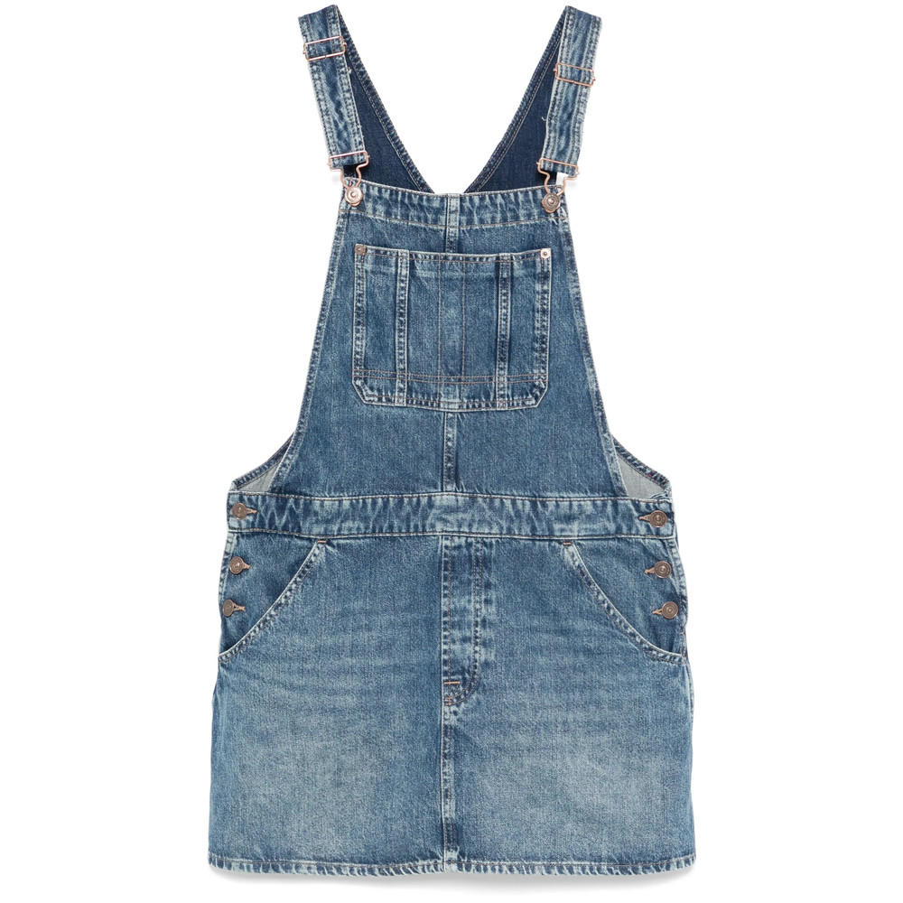 7 For All Mankind Denim Dungaree Dress