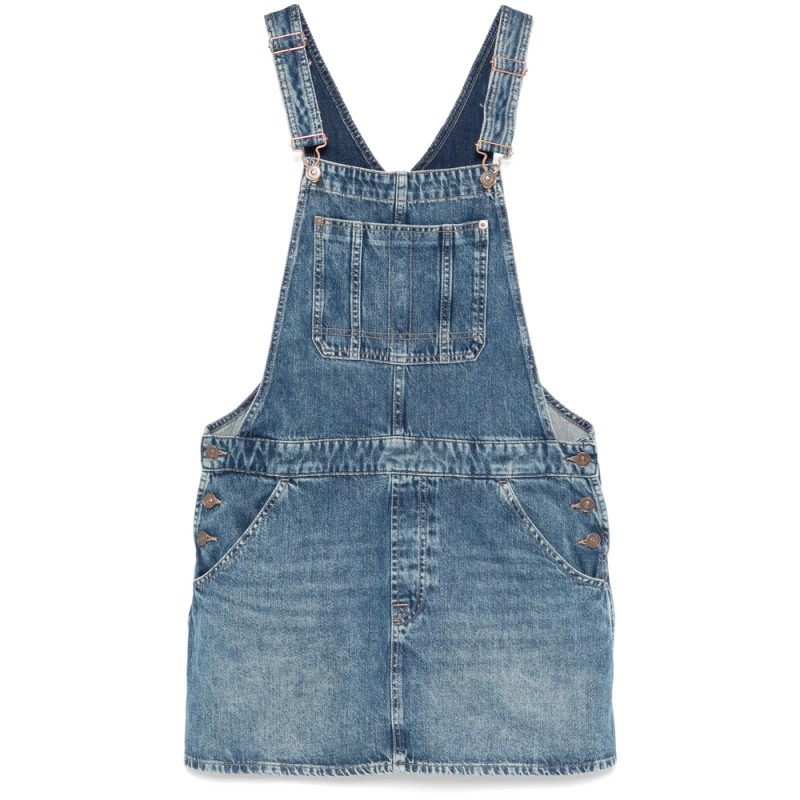7 For All Mankind Denim Dungaree Dress