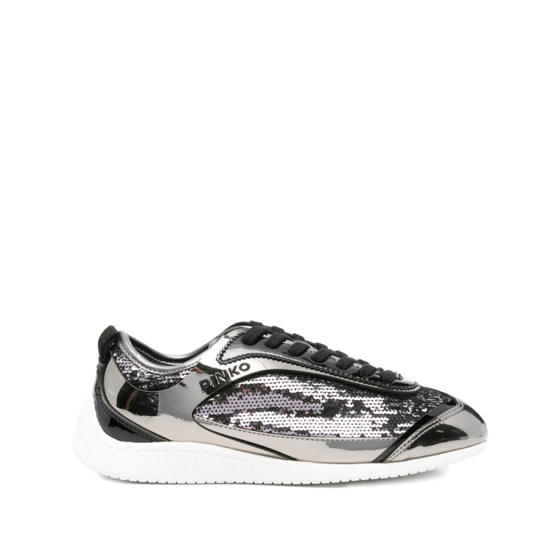 Pinko Leather Lace-up Sneakers