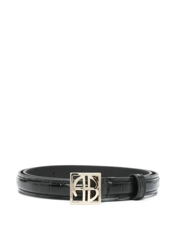 crocodile-embossed belt