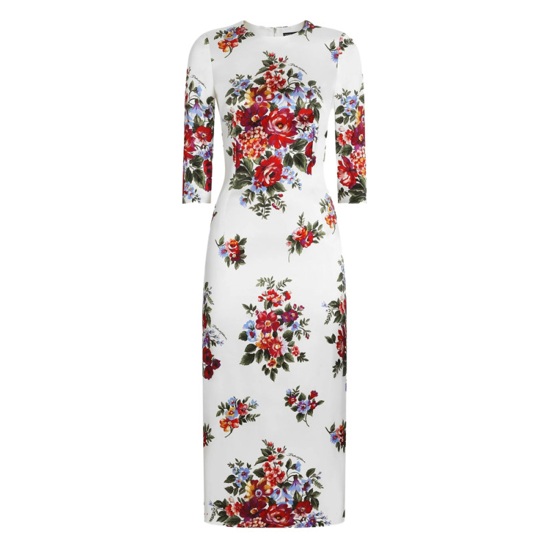Dolce & Gabbana Floral-print Split Midi Dress